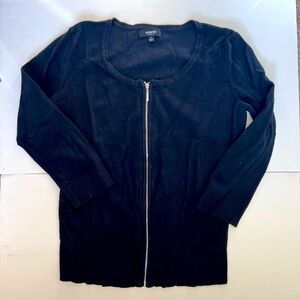 Premise Studio soft 3/4 sleeve zip cardigan